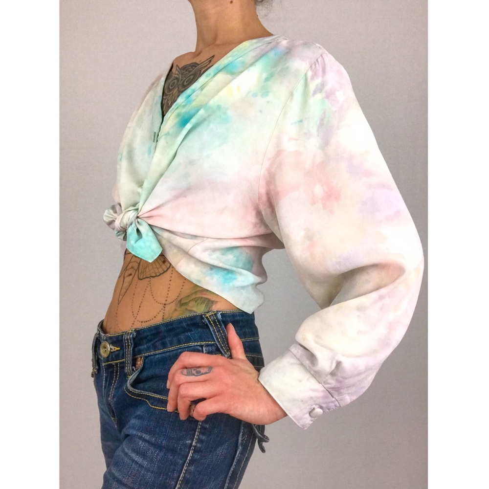 Vintage 💫 Hand-Dyed Blouse in Dreaming - Picture 2 of 15